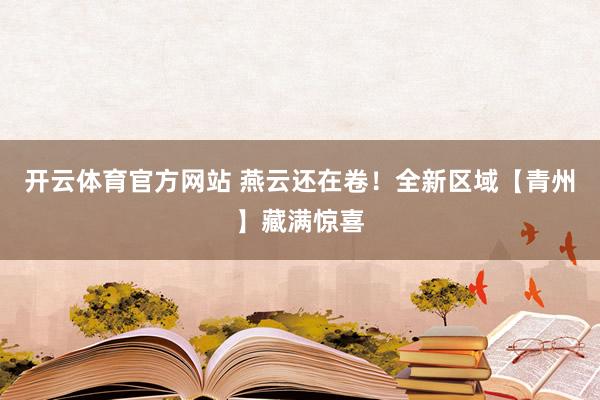 开云体育官方网站 燕云还在卷！全新区域【青州】藏满惊喜